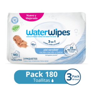 TOALLAS HÚMEDAS WATERWIPES X 180 UND BIODEGRADABLES