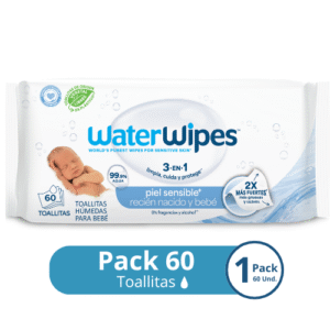 TOALLAS HÚMEDAS WATERWIPES X 60 UND BIODEGRABLES