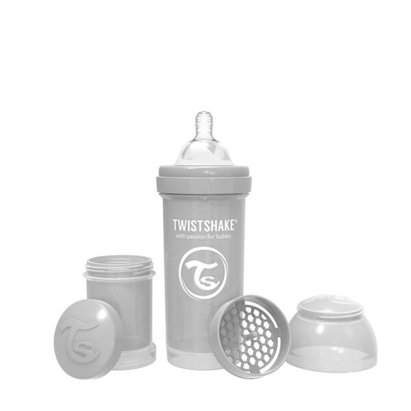 TETERO TWISTSHAKE ANTI-CÓLICO 8OZ 2+MESES GRIS