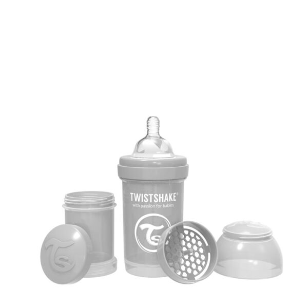 TETERO TWISTSHAKE ANTI-CÓLICO 6OZ 0+MESES GRIS