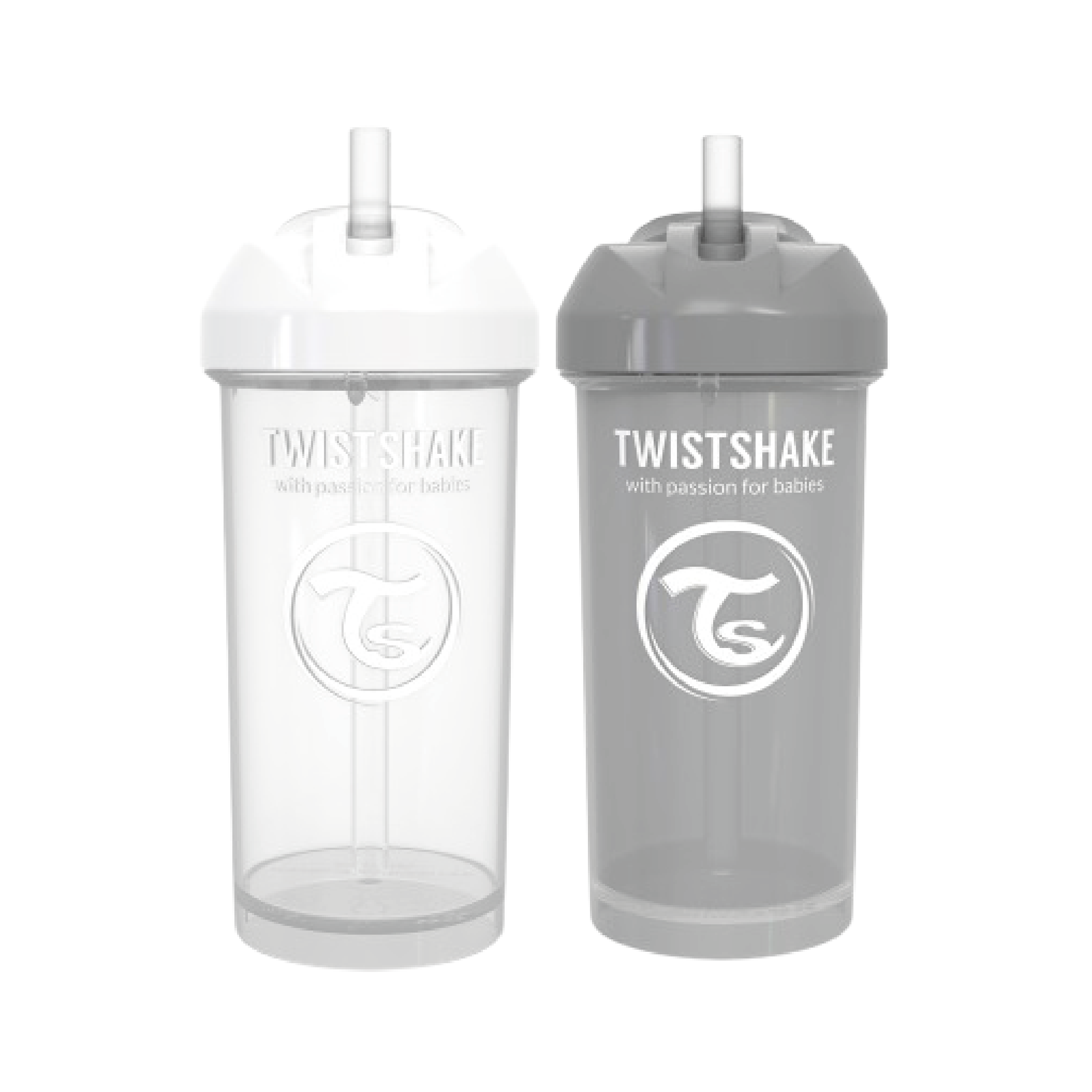 2 x 1 Vaso Pitillo en Blanco & Gris 1 2 x 1 Vaso Pitillo en Blanco & Gris
